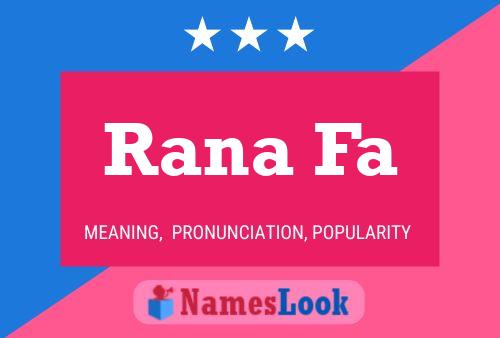 Rana Fa Name Poster