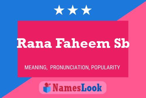 Rana Faheem Sb Name Poster