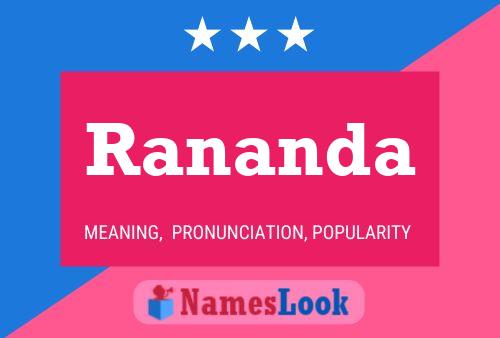 Rananda Name Poster