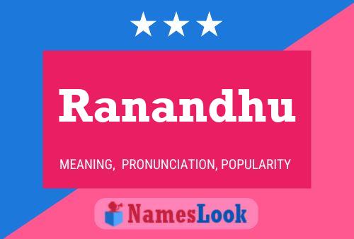 Ranandhu Name Poster