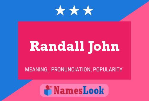 Randall John Name Poster