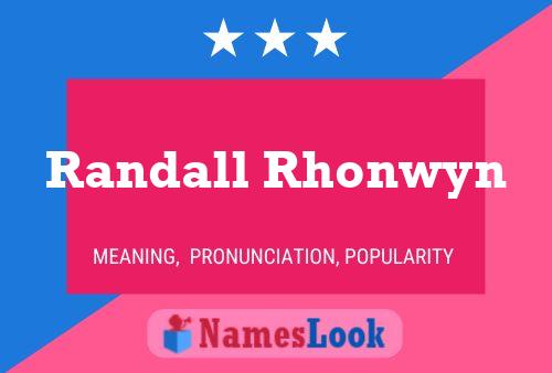 Randall Rhonwyn Name Poster