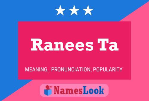 Ranees Ta Name Poster