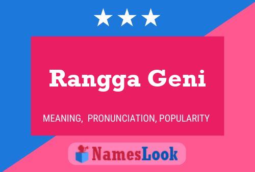 Rangga Geni Name Poster