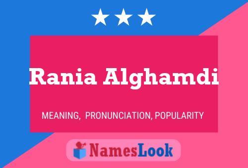 Rania Alghamdi Name Poster