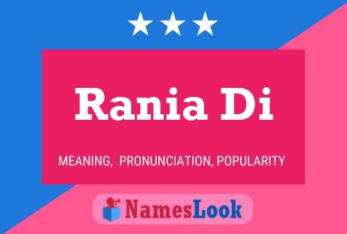 Rania Di Name Poster