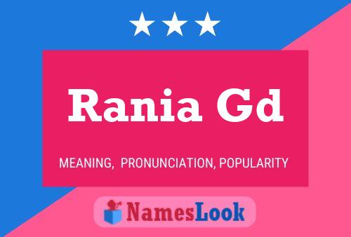 Rania Gd Name Poster