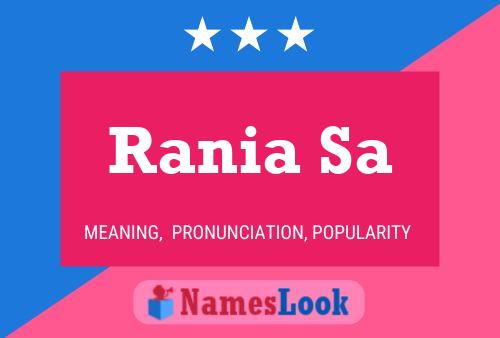 Rania Sa Name Poster