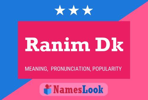 Ranim Dk Name Poster