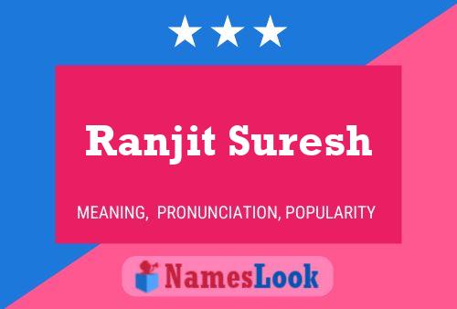 Ranjit Suresh Name Poster