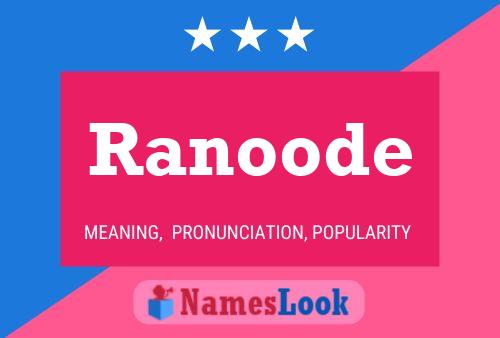 Ranoode Name Poster