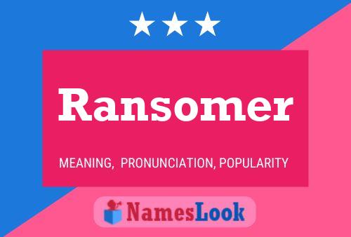 Ransomer Name Poster