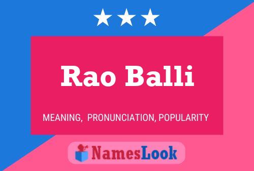 Rao Balli Name Poster