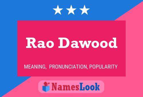 Rao Dawood Name Poster