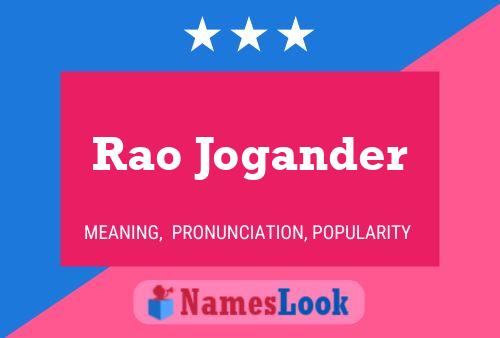 Rao Jogander Name Poster