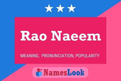 Rao Naeem Name Poster