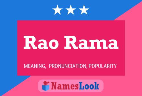 Rao Rama Name Poster