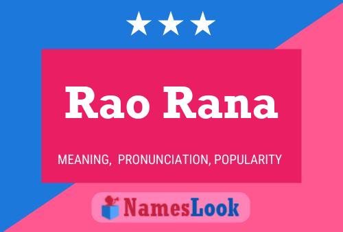 Rao Rana Name Poster