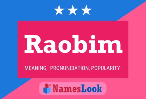 Raobim Name Poster