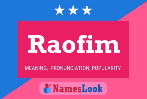 Raofim Name Poster