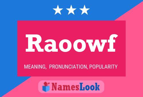 Raoowf Name Poster