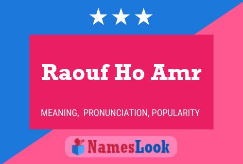 Raouf Ho Amr Name Poster