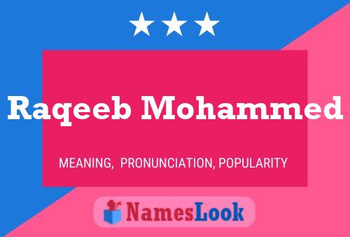 Raqeeb Mohammed Name Poster