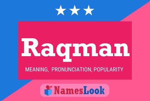 Raqman Name Poster