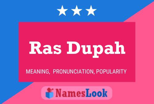 Ras Dupah Name Poster