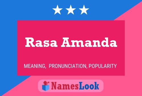 Rasa Amanda Name Poster