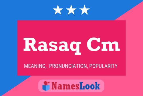 Rasaq Cm Name Poster