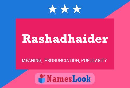 Rashadhaider Name Poster