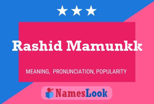 Rashid Mamunkk Name Poster