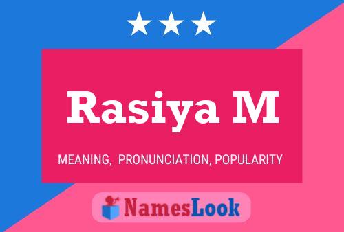 Rasiya M Name Poster