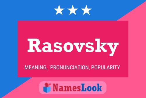 Rasovsky Name Poster