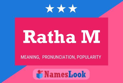 Ratha M Name Poster