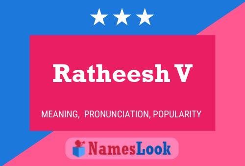 Ratheesh V Name Poster