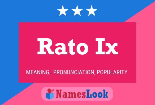 Rato Ix Name Poster