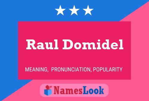 Raul Domidel Name Poster