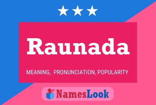 Raunada Name Poster