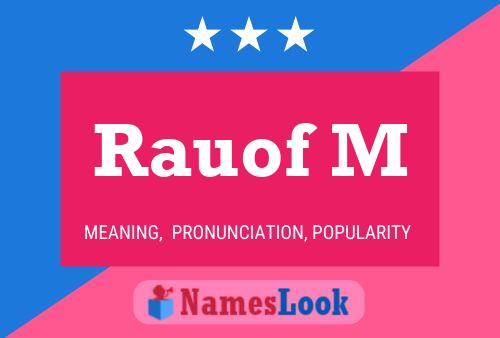 Rauof M Name Poster