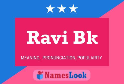 Ravi Bk Name Poster