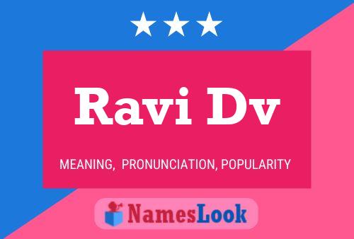 Ravi Dv Name Poster