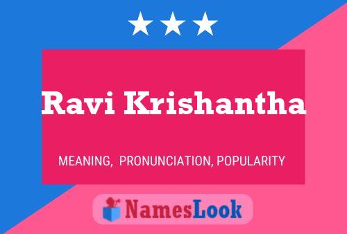 Ravi Krishantha Name Poster