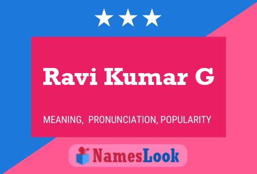 Ravi Kumar G Name Poster