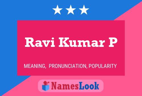 Ravi Kumar P Name Poster