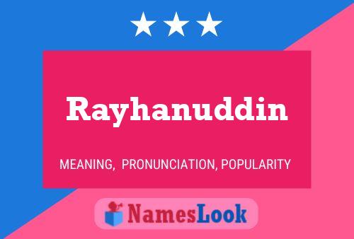 Rayhanuddin Name Poster