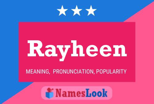 Rayheen Name Poster