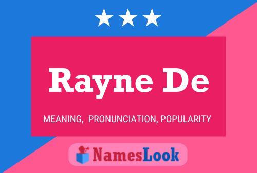 Rayne De Name Poster