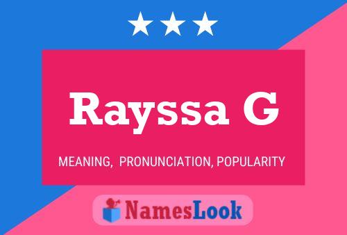 Rayssa G Name Poster